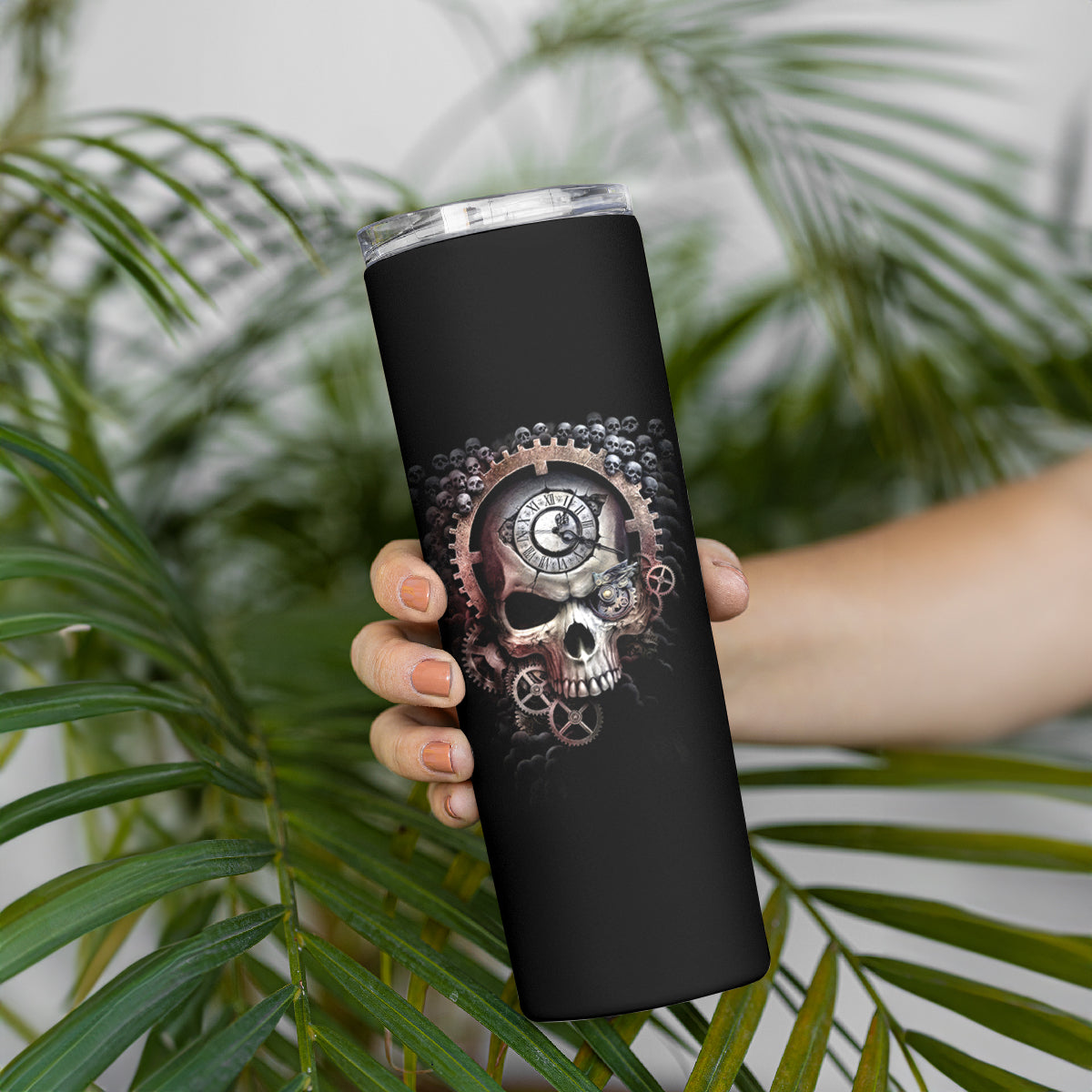 Skull Skinny Tumbler Skull Grim Time Reaper