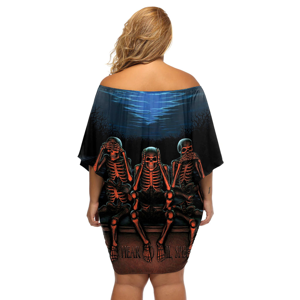 skull-off-shoulder-short-dress-three-skeleton-no-see-no-speak-no-hear