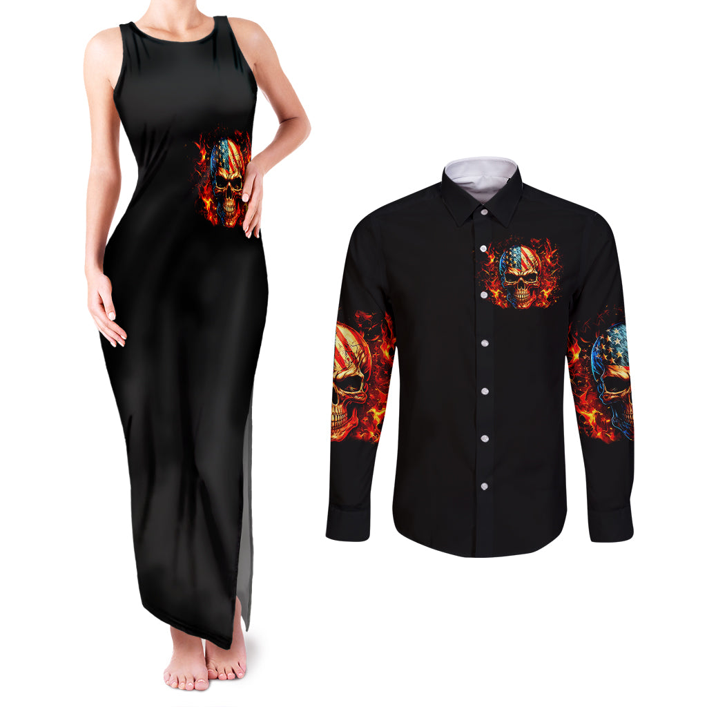 fire-skull-couples-matching-tank-maxi-dress-and-long-sleeve-button-shirts-my-demon-hide-inside-my-head