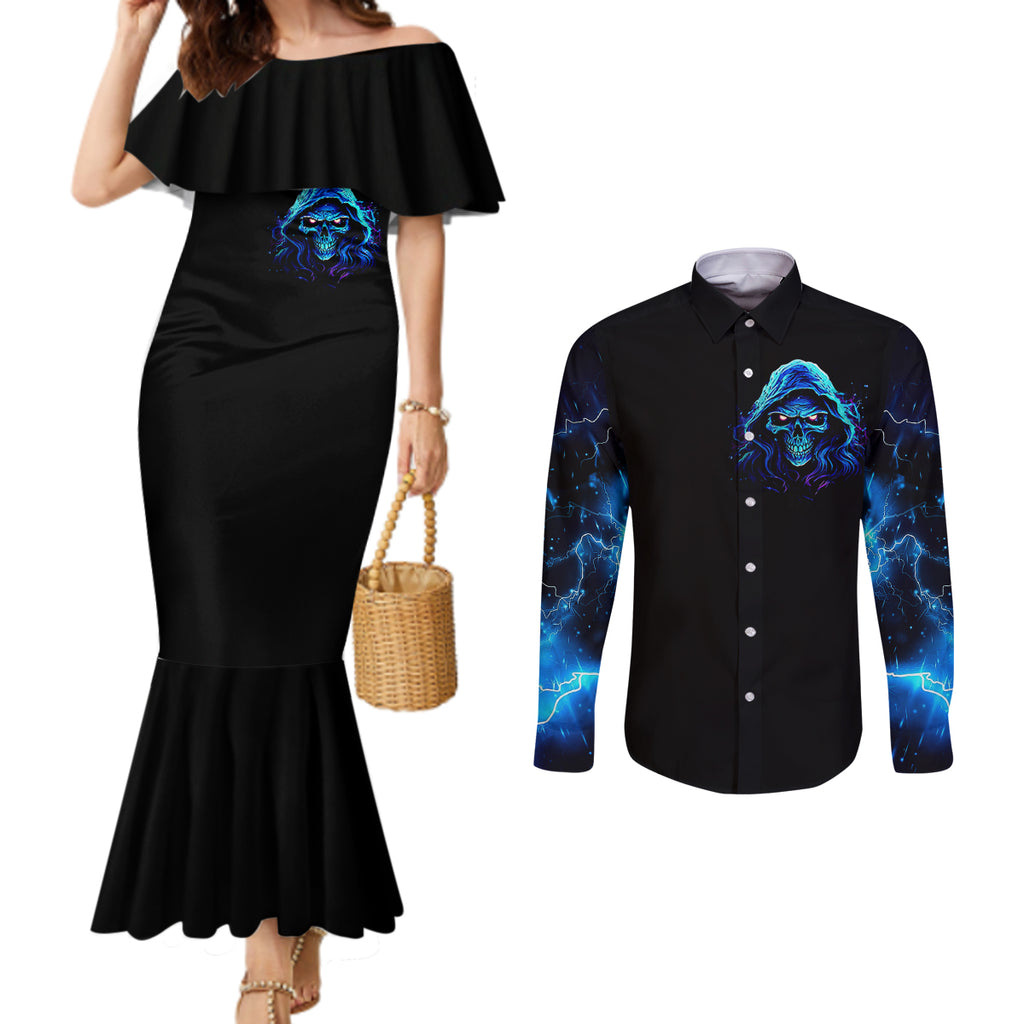 blue-flame-skull-couples-matching-mermaid-dress-and-long-sleeve-button-shirts-blood-make-you-related