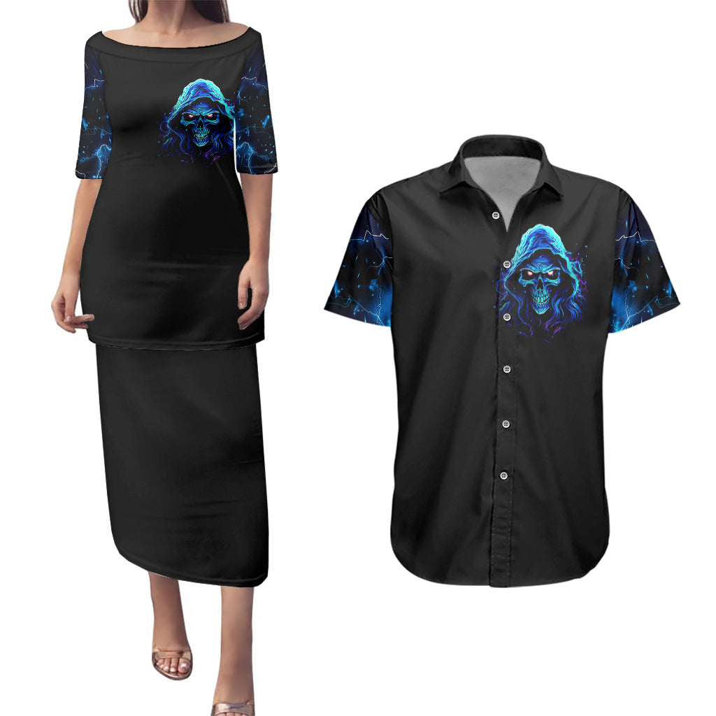 blue-flame-skull-couples-matching-puletasi-dress-and-hawaiian-shirt-blood-make-you-related
