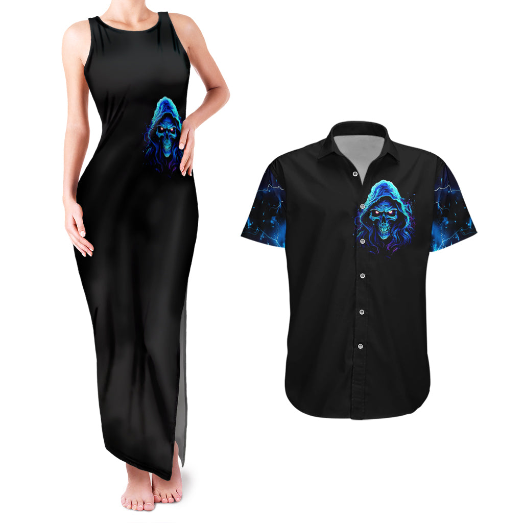 blue-flame-skull-couples-matching-tank-maxi-dress-and-hawaiian-shirt-blood-make-you-related
