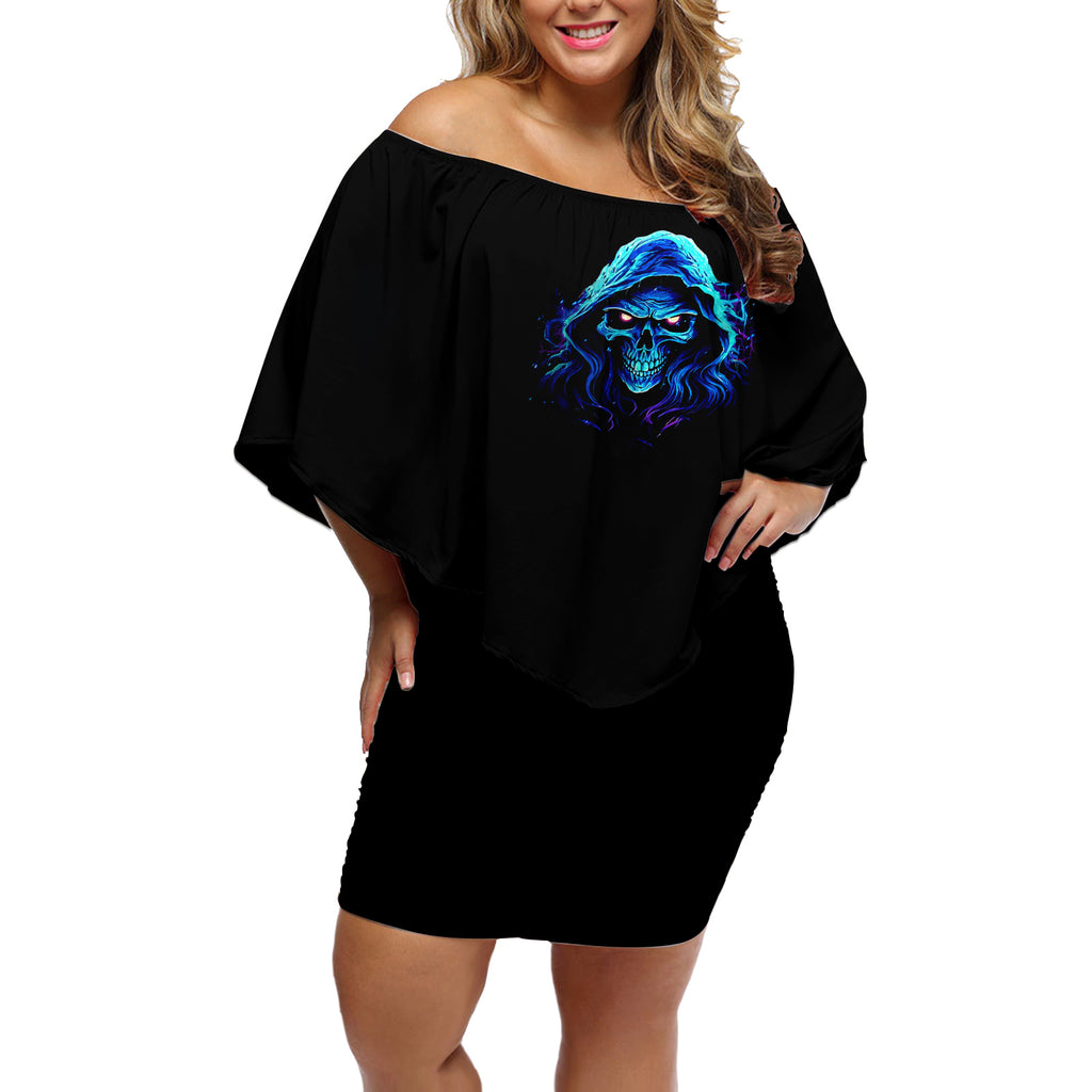 blue-flame-skull-off-shoulder-short-dress-blood-make-you-related