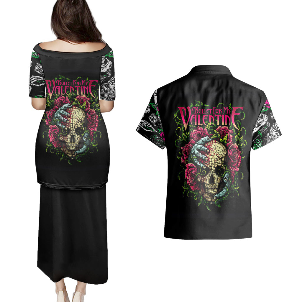 viper-skull-couples-matching-puletasi-dress-and-hawaiian-shirt-bullet-for-my-valentine