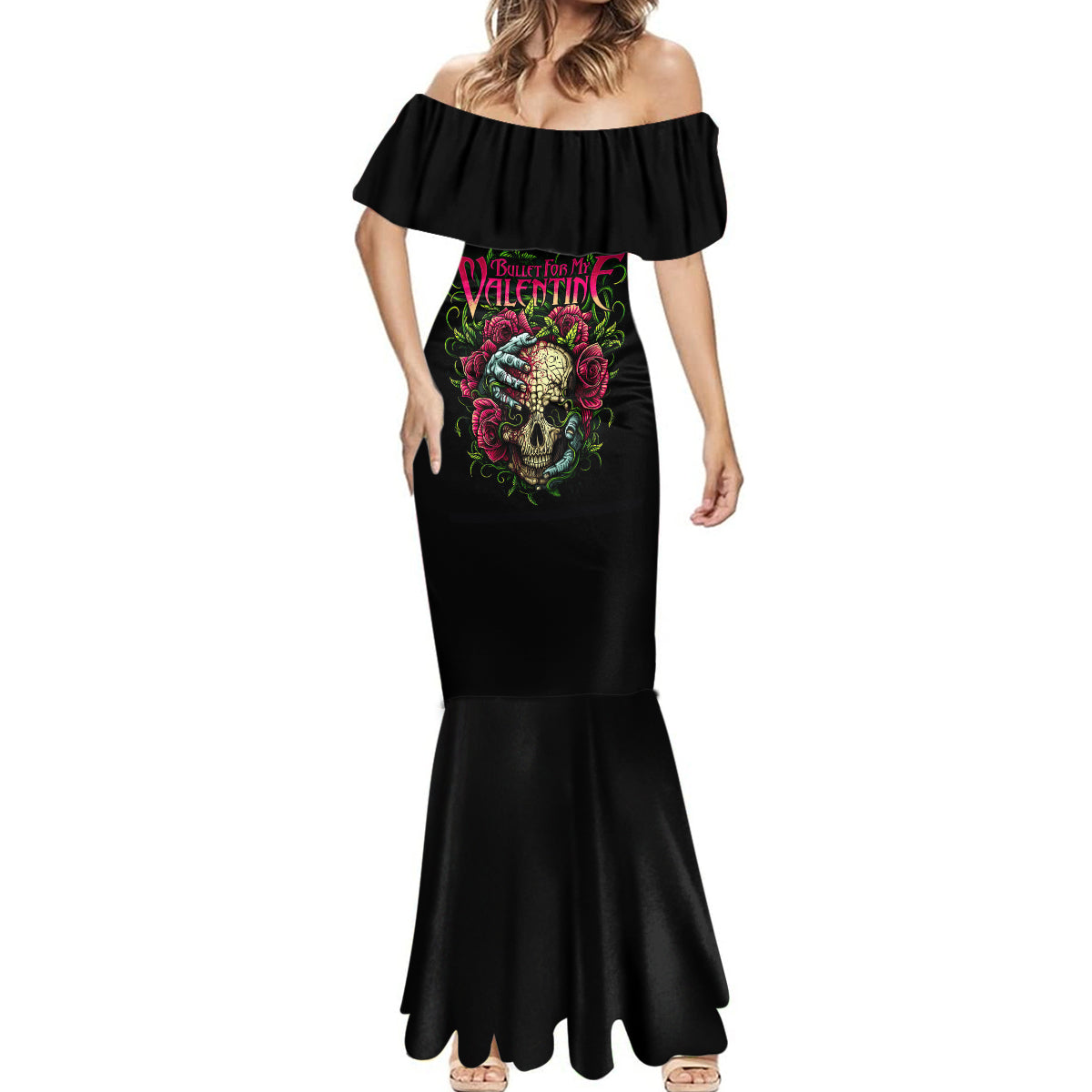 viper-skull-mermaid-dress-bullet-for-my-valentine