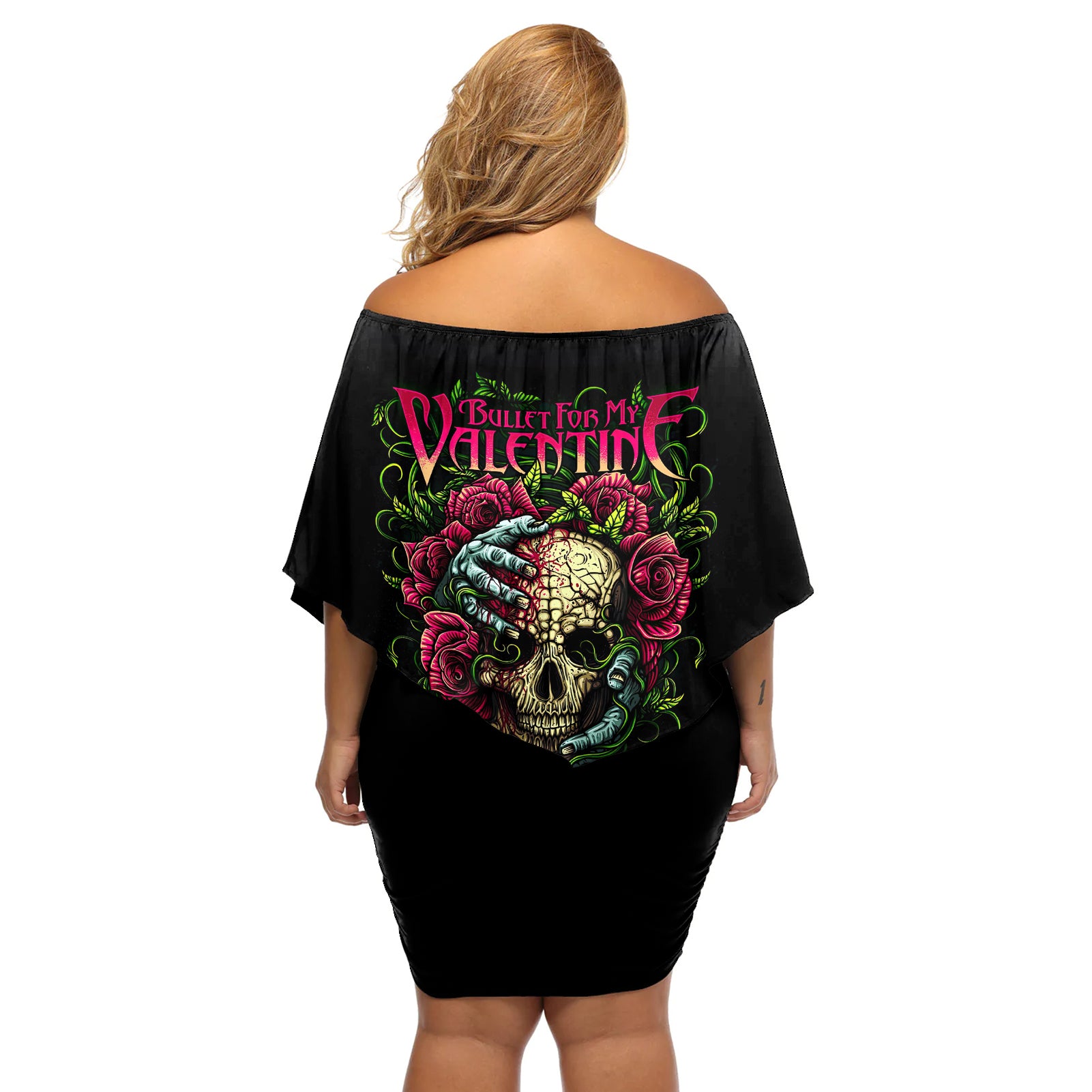 viper-skull-off-shoulder-short-dress-bullet-for-my-valentine