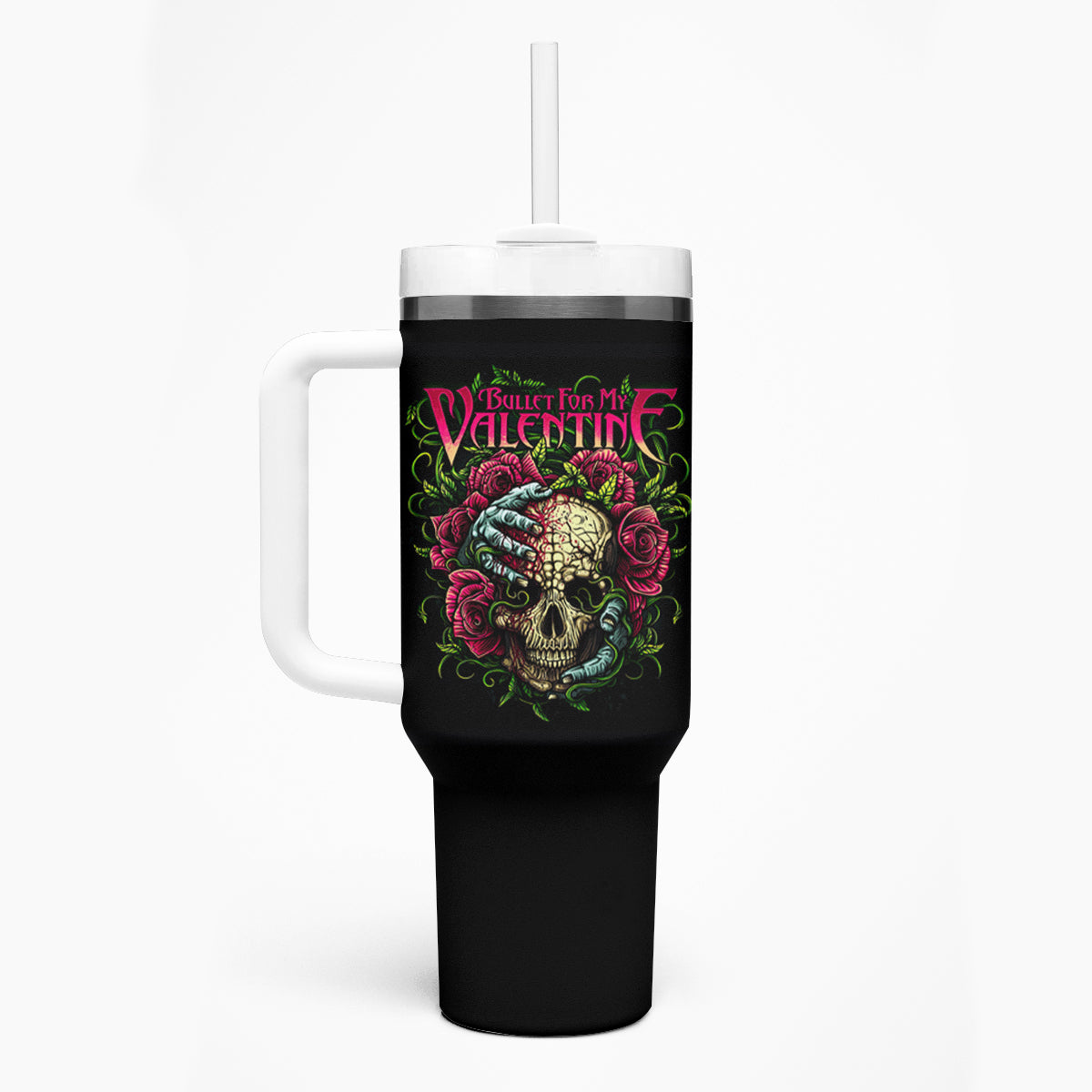 Viper Skull Tumbler With Handle Bullet For My Valentine