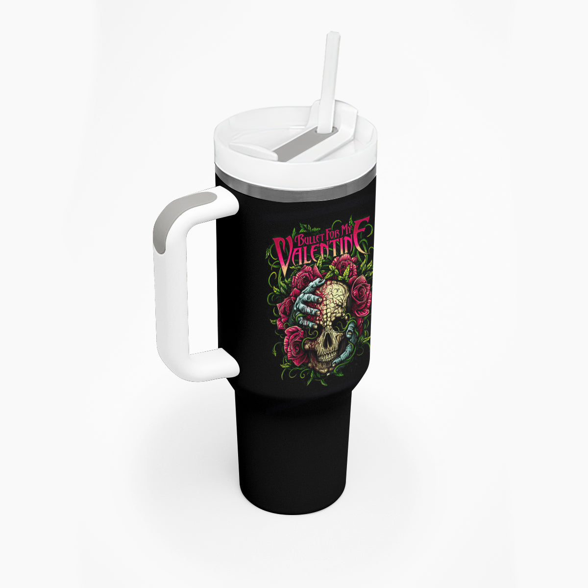 Viper Skull Tumbler With Handle Bullet For My Valentine