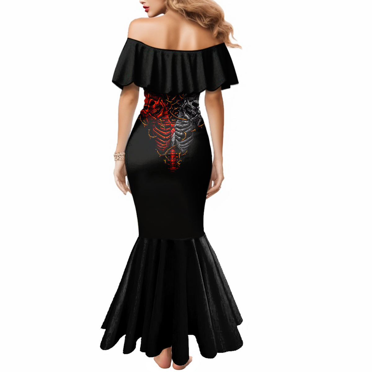 skull-mermaid-dress-devil-and-angel-twin-skull