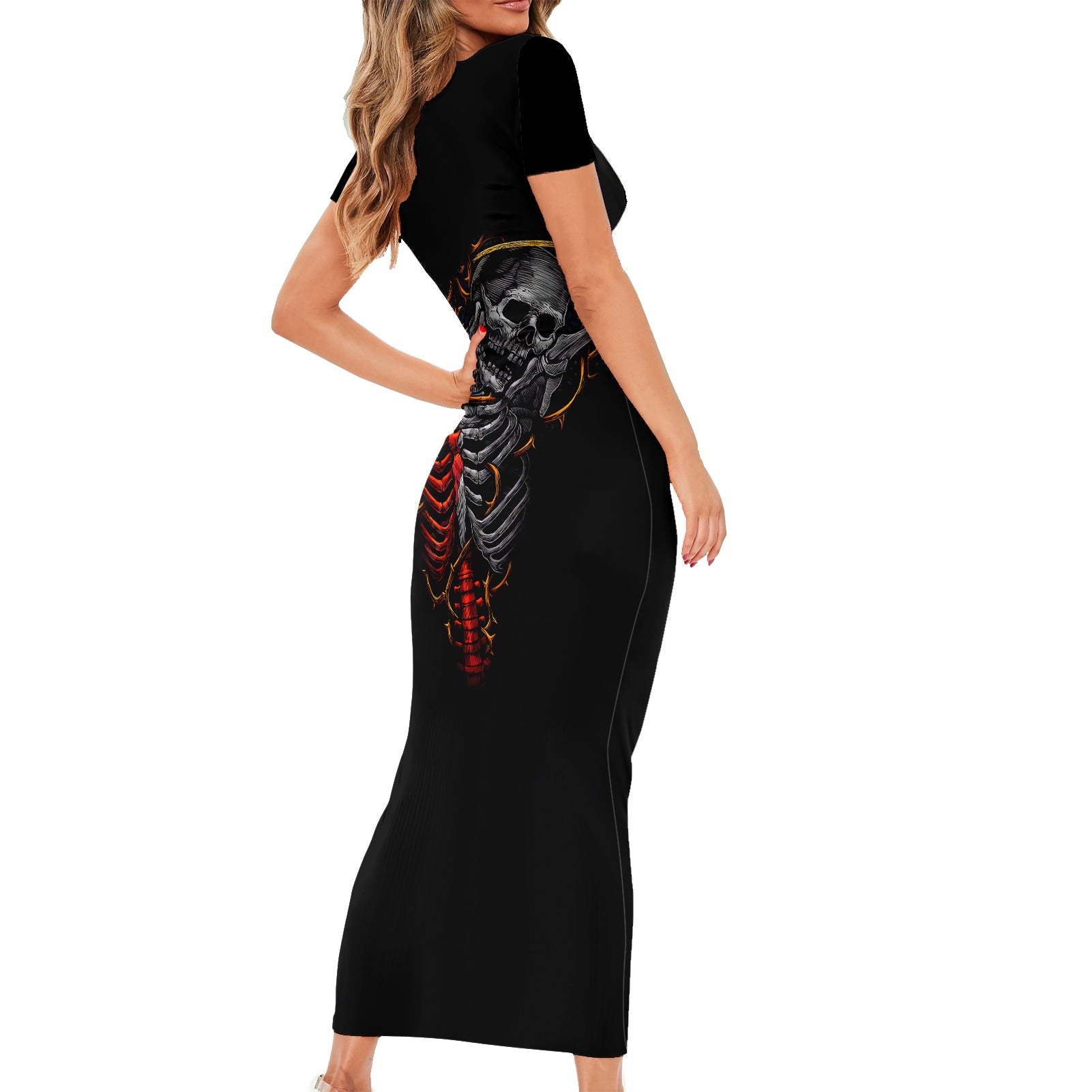 skull-short-sleeve-bodycon-dress-devil-and-angel-twin-skull