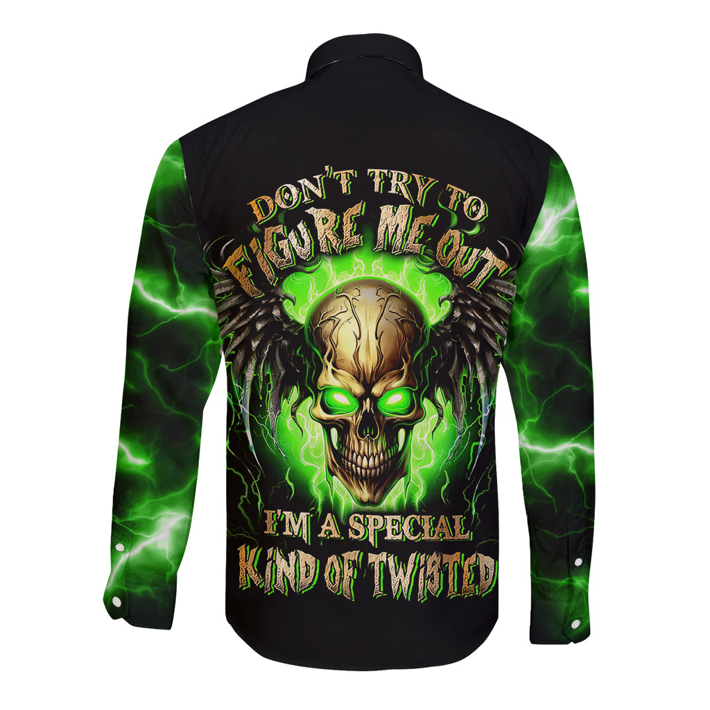 skull-long-sleeve-button-shirt-dont-try-to-figured-me-out