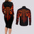 flame-skull-couples-matching-long-sleeve-bodycon-dress-and-long-sleeve-button-shirts-skull-face-inside-me