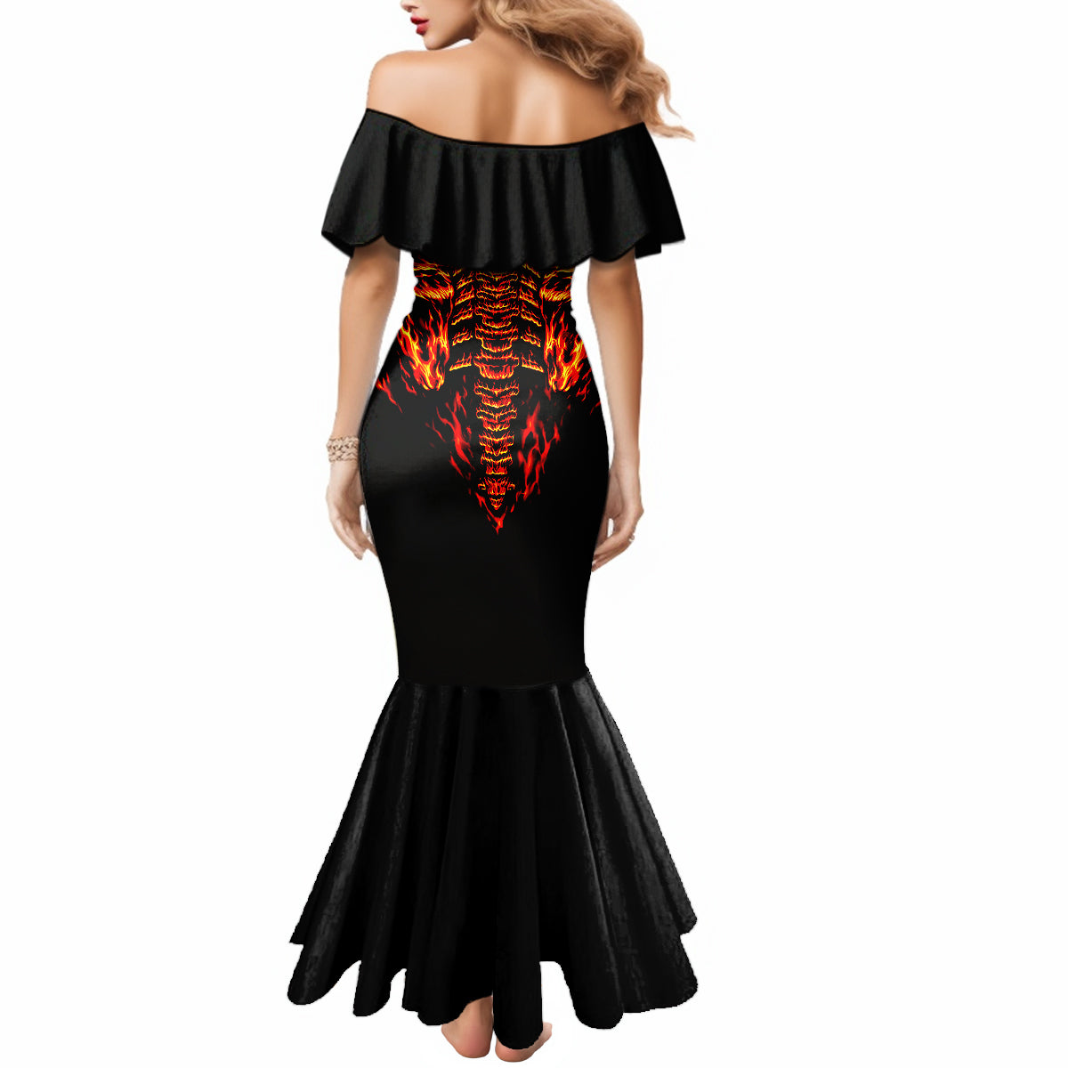 flame-skull-mermaid-dress-skull-face-inside-me