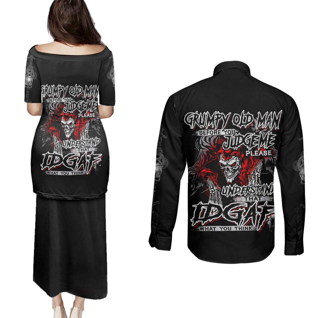 skull-couples-matching-puletasi-dress-and-long-sleeve-button-shirts-before-your-judge-me-pls-understand