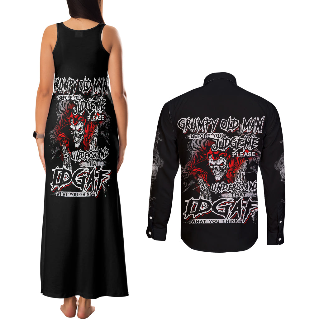 skull-couples-matching-tank-maxi-dress-and-long-sleeve-button-shirts-before-your-judge-me-pls-understand