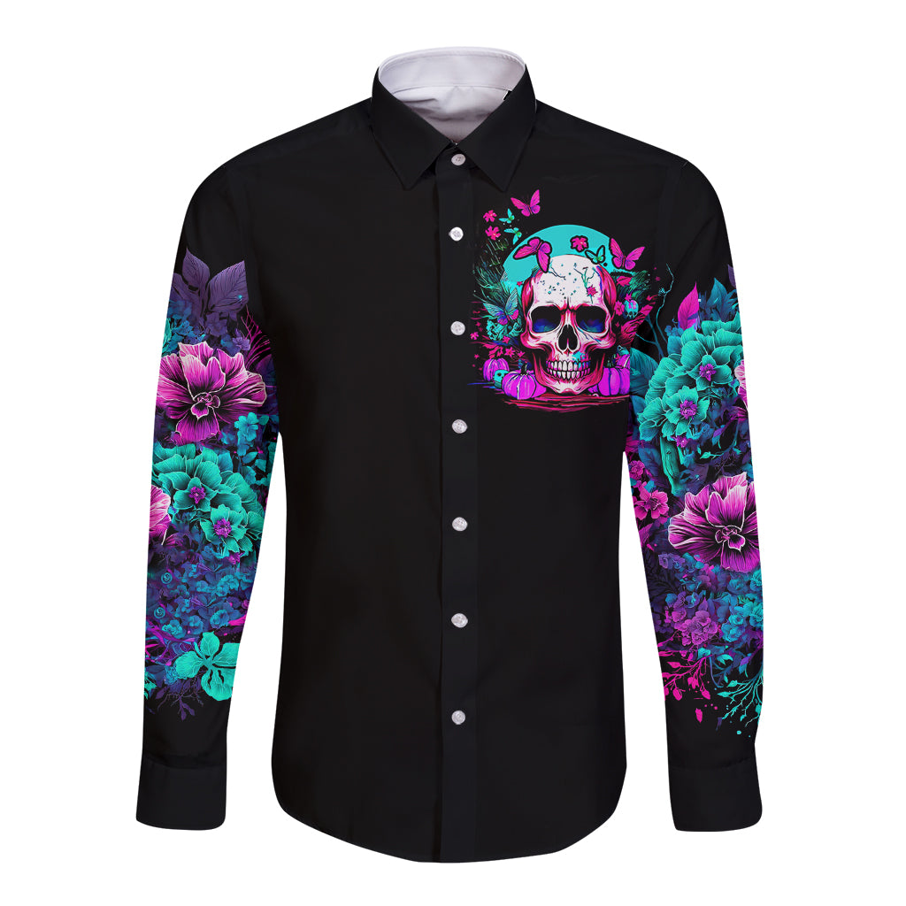 skull-long-sleeve-button-shirt-hello-darkness-my-old-friend-pinky