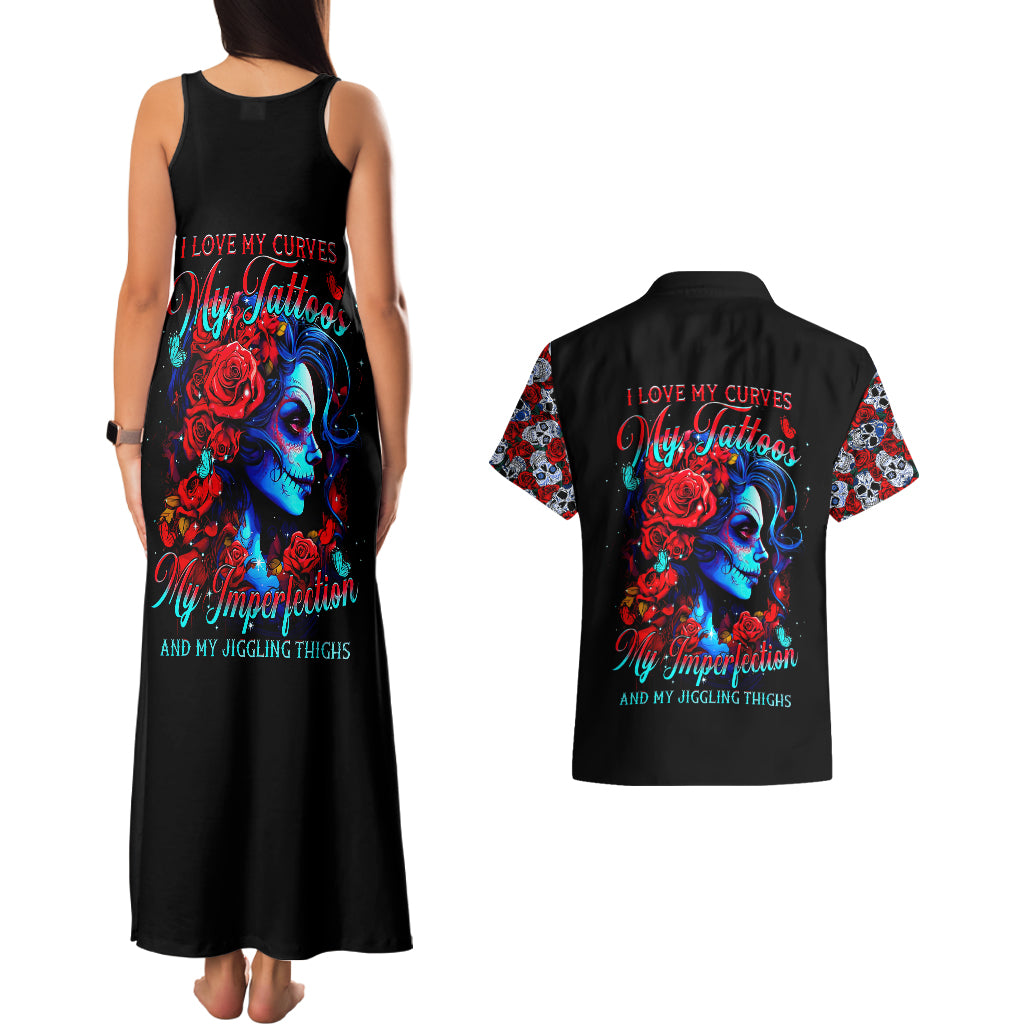 skull-rose-couples-matching-tank-maxi-dress-and-hawaiian-shirt-i-love-my-curve-my-tattoo-my-imperfection