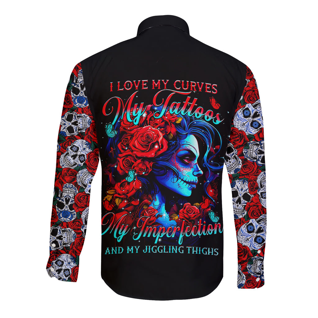 skull-rose-long-sleeve-button-shirt-i-love-my-curve-my-tattoo-my-imperfection