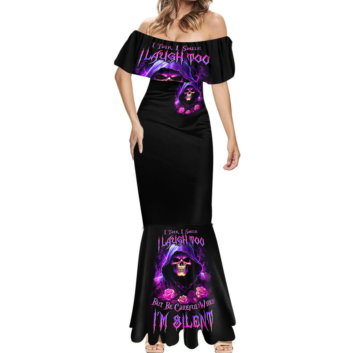 purple-skull-mermaid-dress-i-talk-i-smile-but-be-carefull-when-i-silent