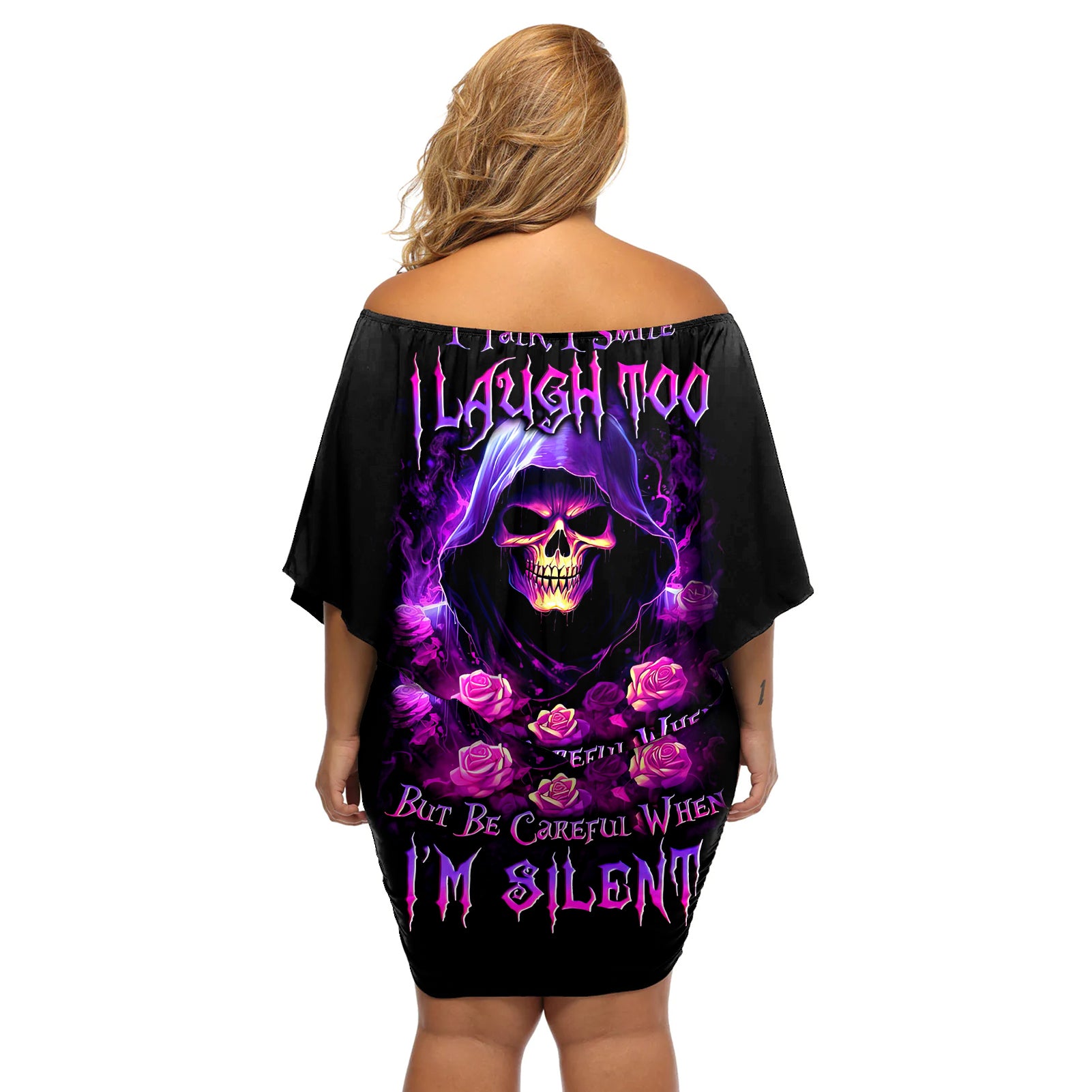 purple-skull-off-shoulder-short-dress-i-talk-i-smile-but-be-carefull-when-i-silent