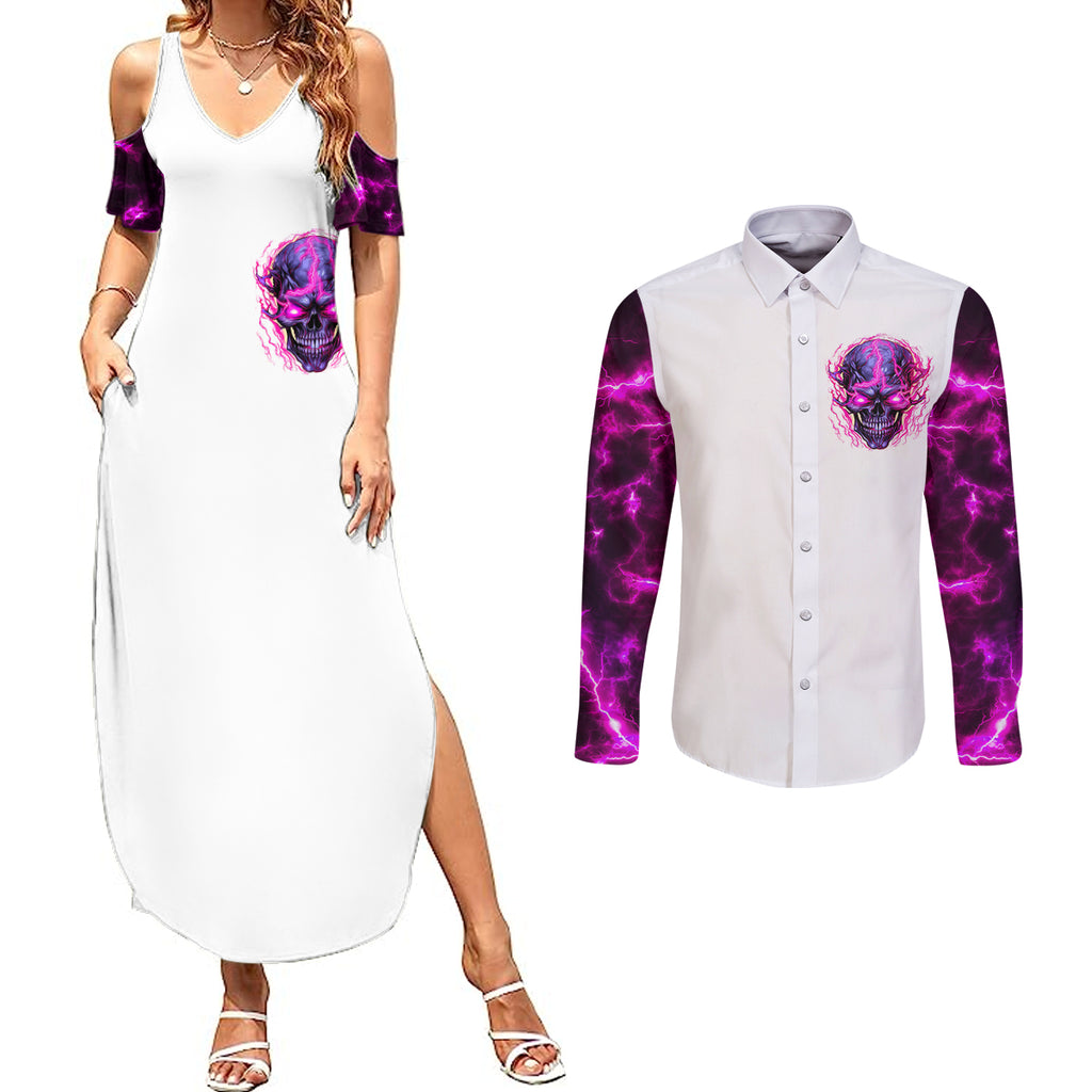 lighting-skull-couples-matching-summer-maxi-dress-and-long-sleeve-button-shirts-im-a-grumpy-old-lady-dont-ask-stupid