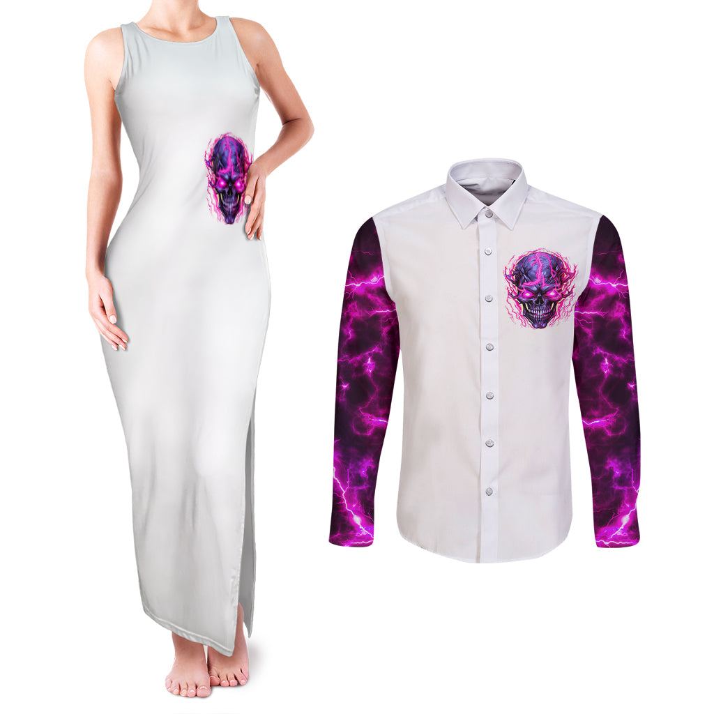 lighting-skull-couples-matching-tank-maxi-dress-and-long-sleeve-button-shirts-im-a-grumpy-old-lady-dont-ask-stupid