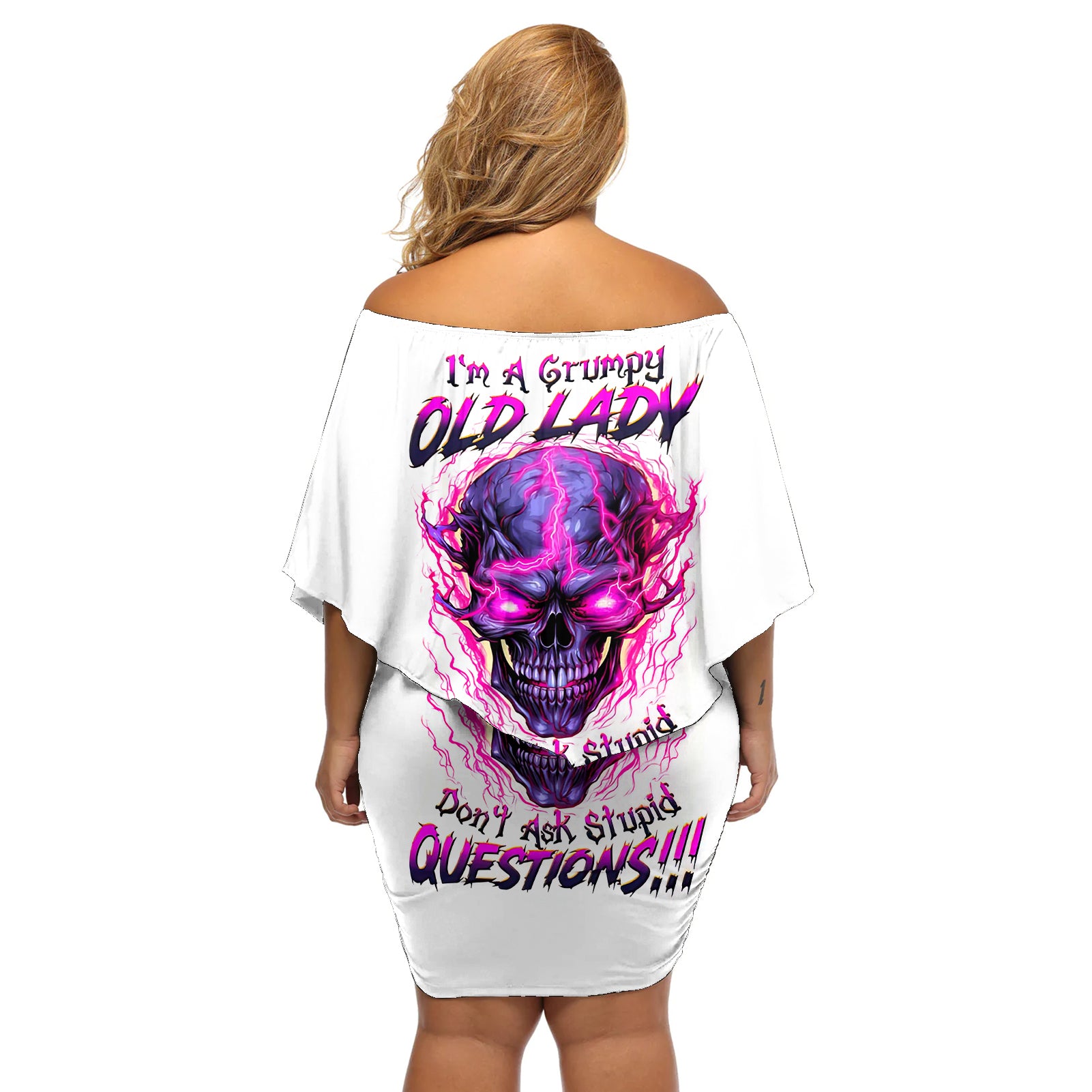 lighting-skull-off-shoulder-short-dress-im-a-grumpy-old-lady-dont-ask-stupid