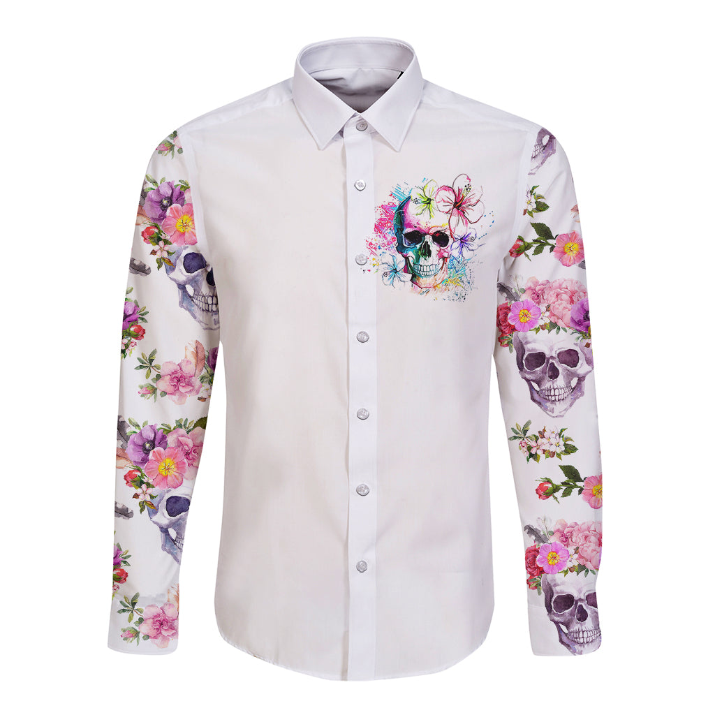 watercolor-skull-long-sleeve-button-shirt-yes-im-bitch-but-not-your