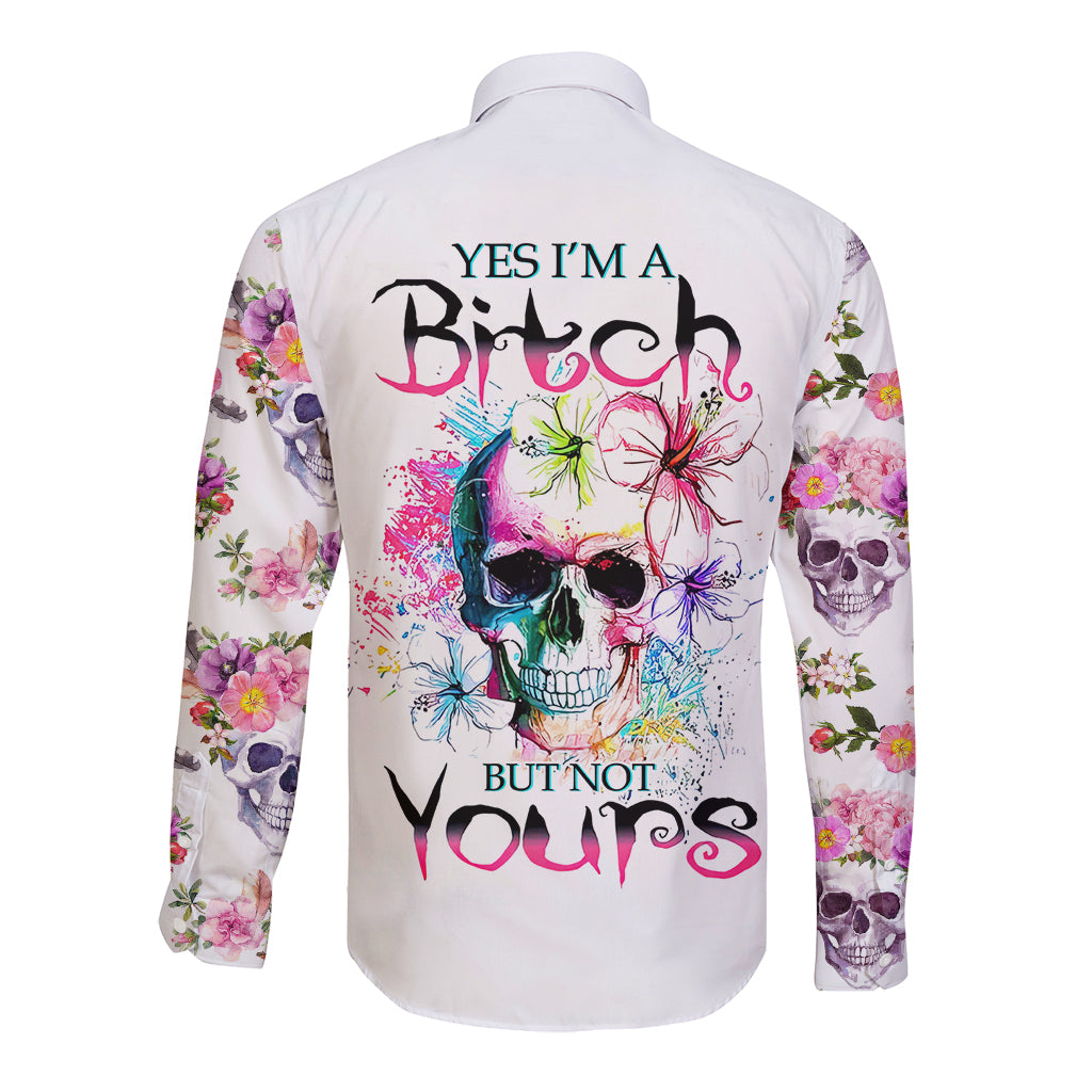 watercolor-skull-long-sleeve-button-shirt-yes-im-bitch-but-not-your