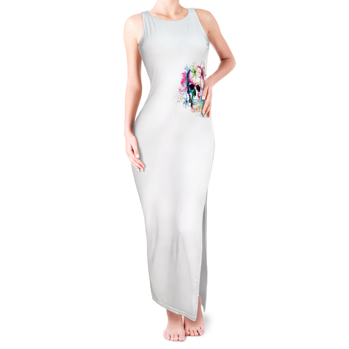 watercolor-skull-tank-maxi-dress-yes-im-bitch-but-not-your