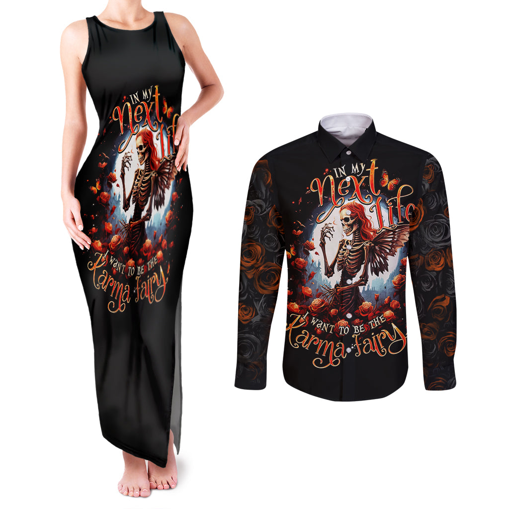 fairy-skull-couples-matching-tank-maxi-dress-and-long-sleeve-button-shirts-in-next-life-i-want-to-be-the-karma-fairy