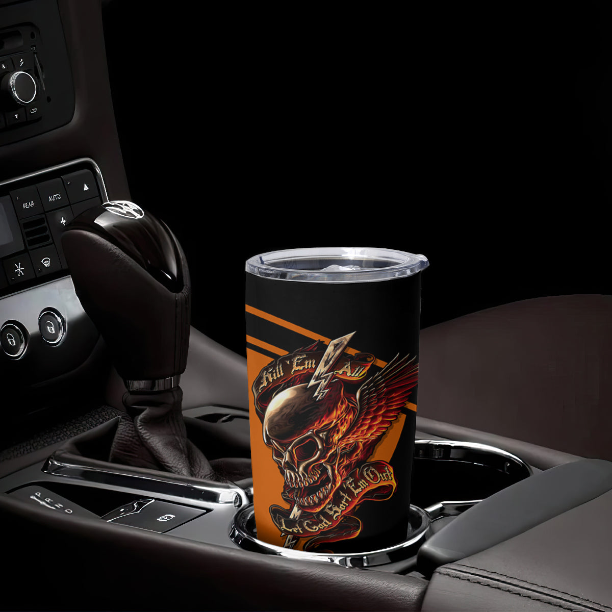 Wings Skull Tumbler Cup Kill Them All