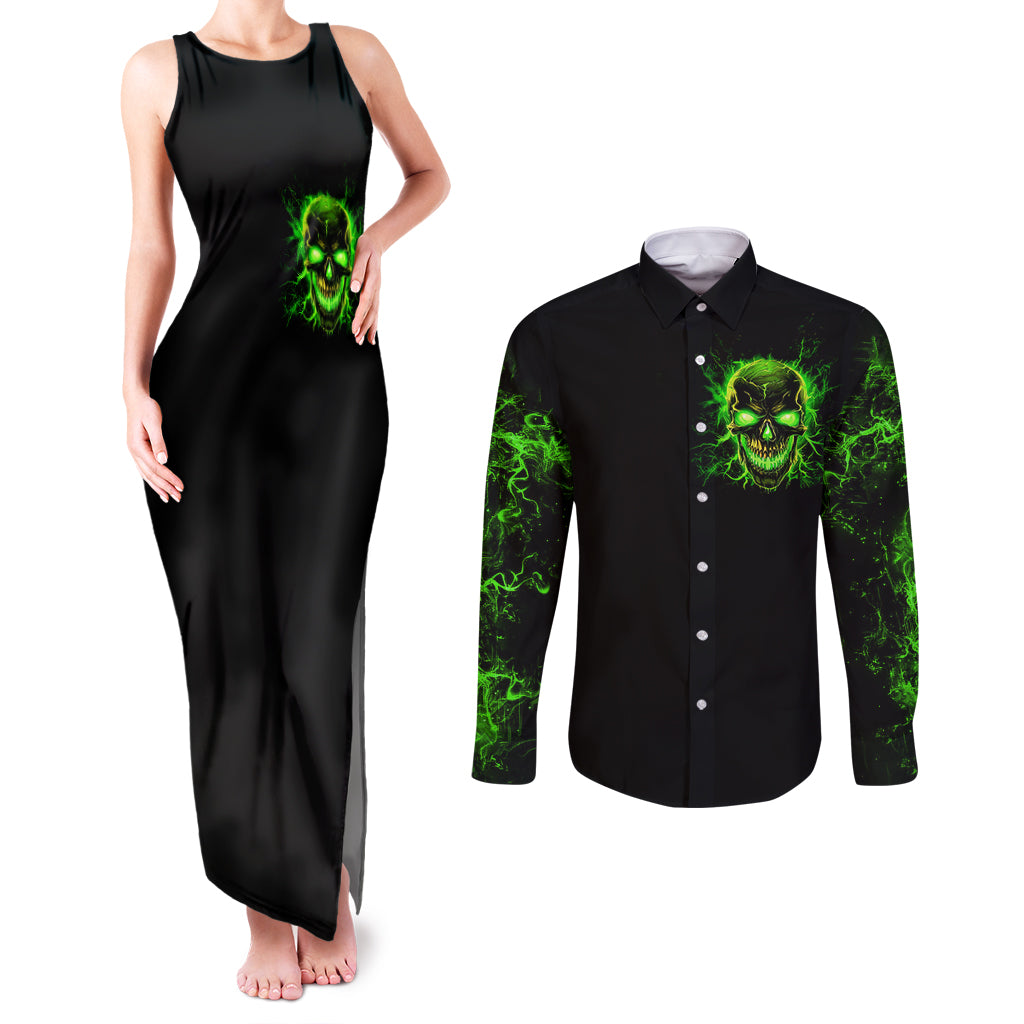 flame-skull-couples-matching-tank-maxi-dress-and-long-sleeve-button-shirts-my-alone-time-is-for-everyone-safe