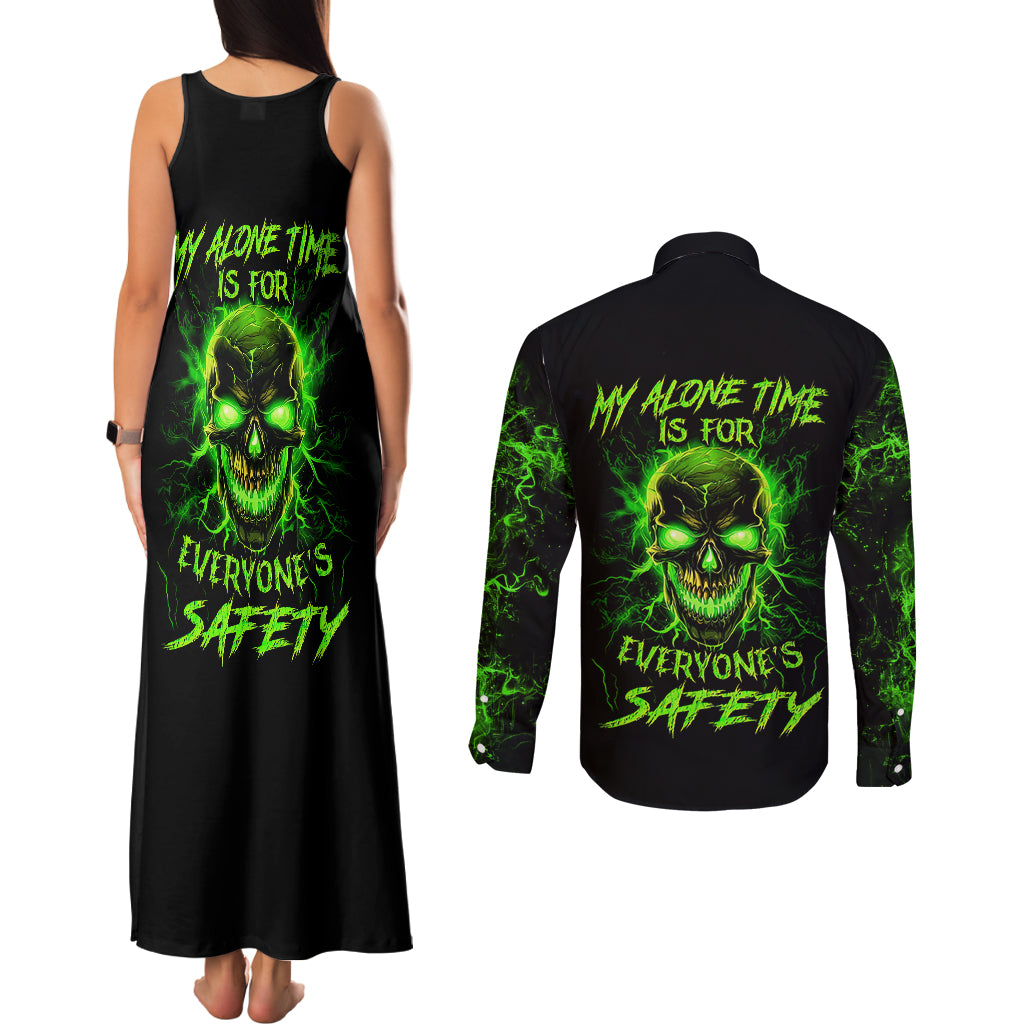 flame-skull-couples-matching-tank-maxi-dress-and-long-sleeve-button-shirts-my-alone-time-is-for-everyone-safe