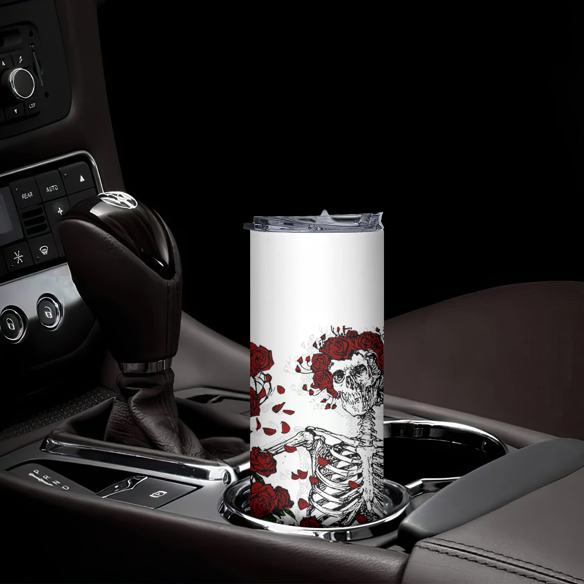 Rose Skull Skinny Tumbler Rose Skull Day Of The Dead