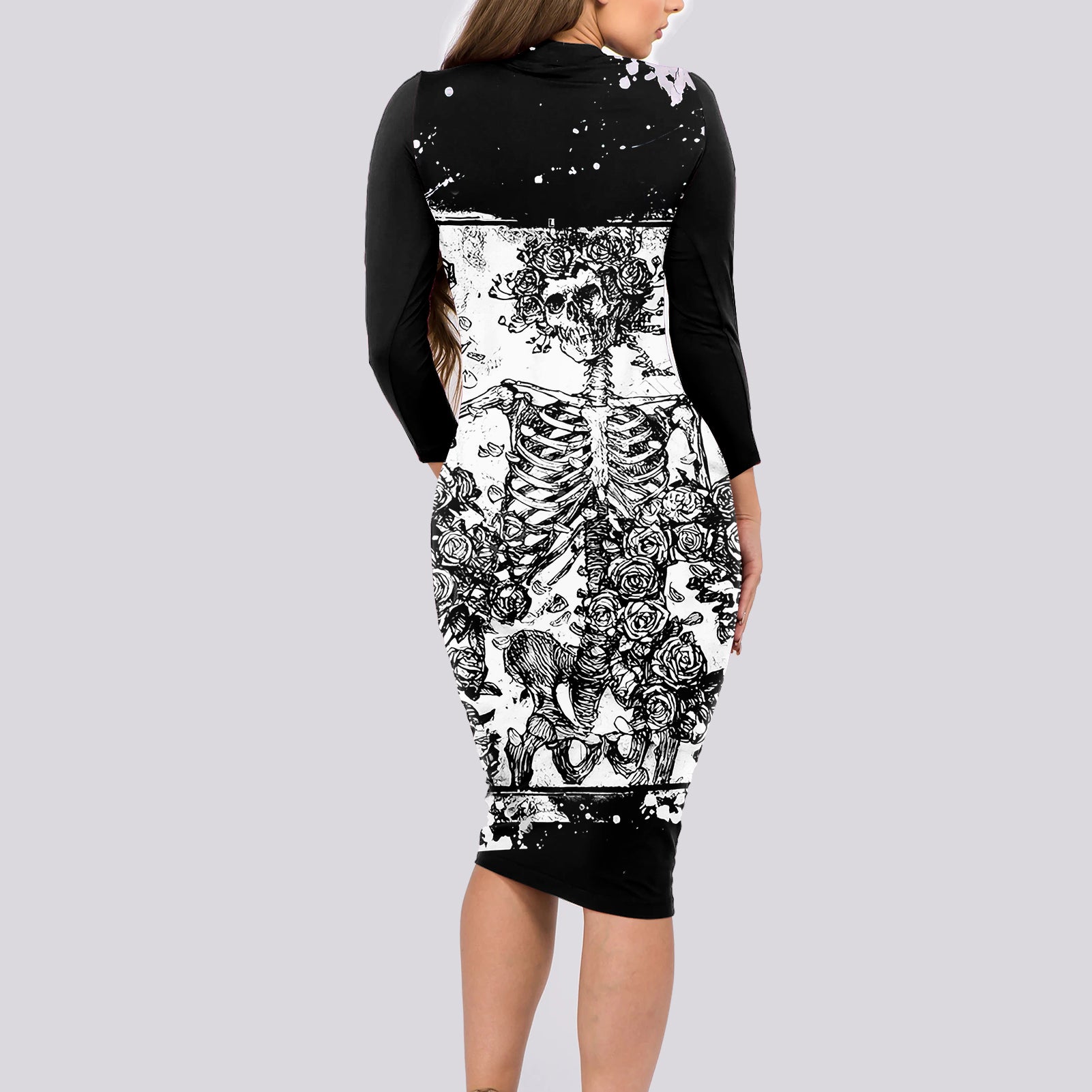 rose-skull-long-sleeve-bodycon-dress-white-rose-skull-day-of-the-dead