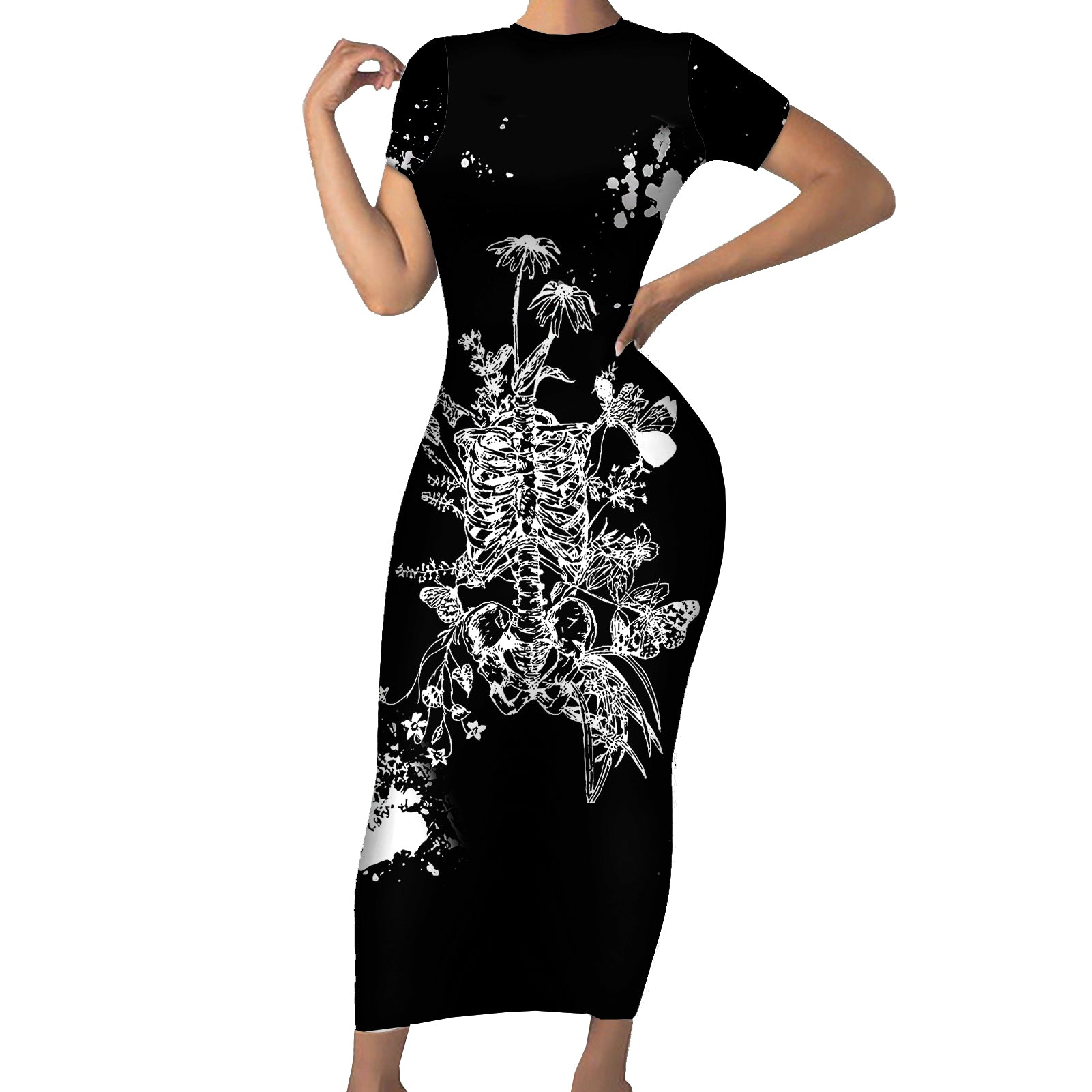 rose-skull-short-sleeve-bodycon-dress-white-rose-skull-day-of-the-dead