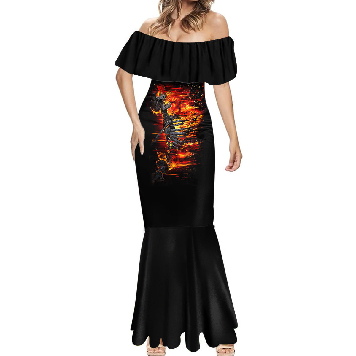 fire-skull-mermaid-dress-dead-fire-skeleton-scream