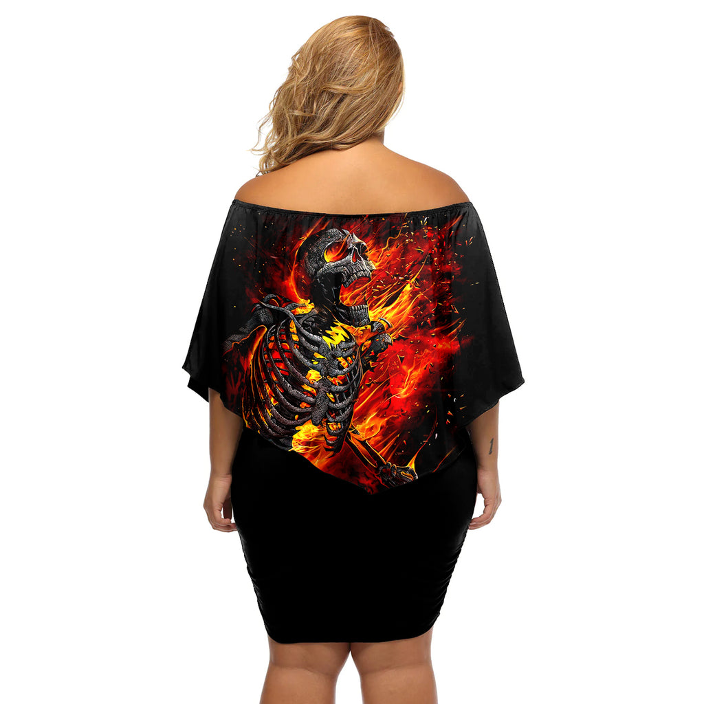 fire-skull-off-shoulder-short-dress-dead-fire-skeleton-scream