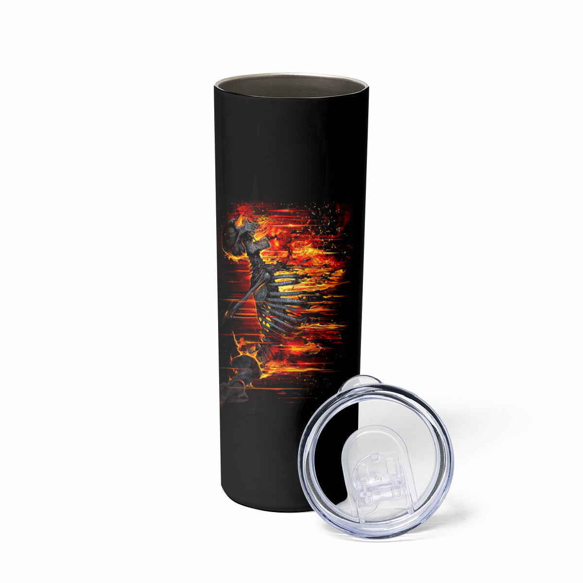 Fire Skull Skinny Tumbler Dead Fire Skeleton Scream