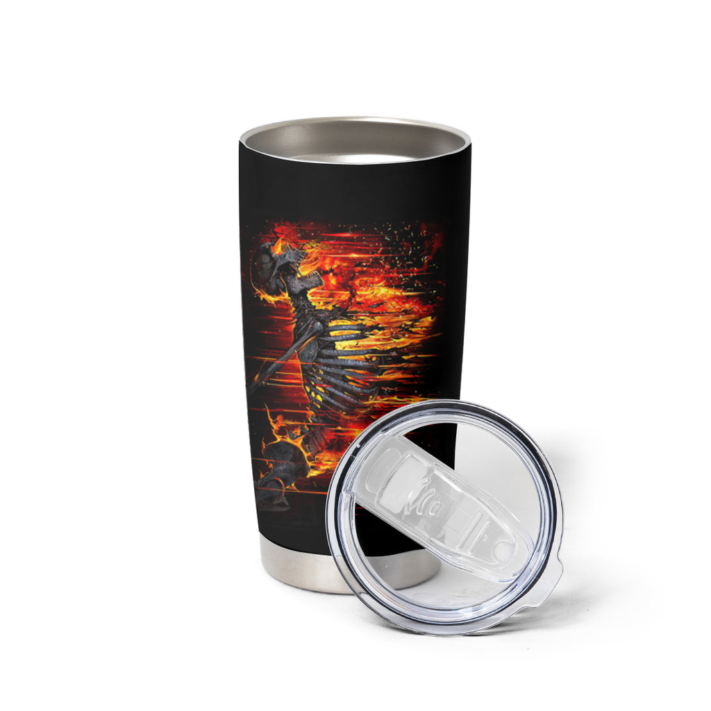 Fire Skull Tumbler Cup Dead Fire Skeleton Scream