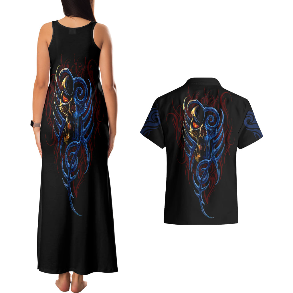 devil-skull-couples-matching-tank-maxi-dress-and-hawaiian-shirt-devil-face-scream