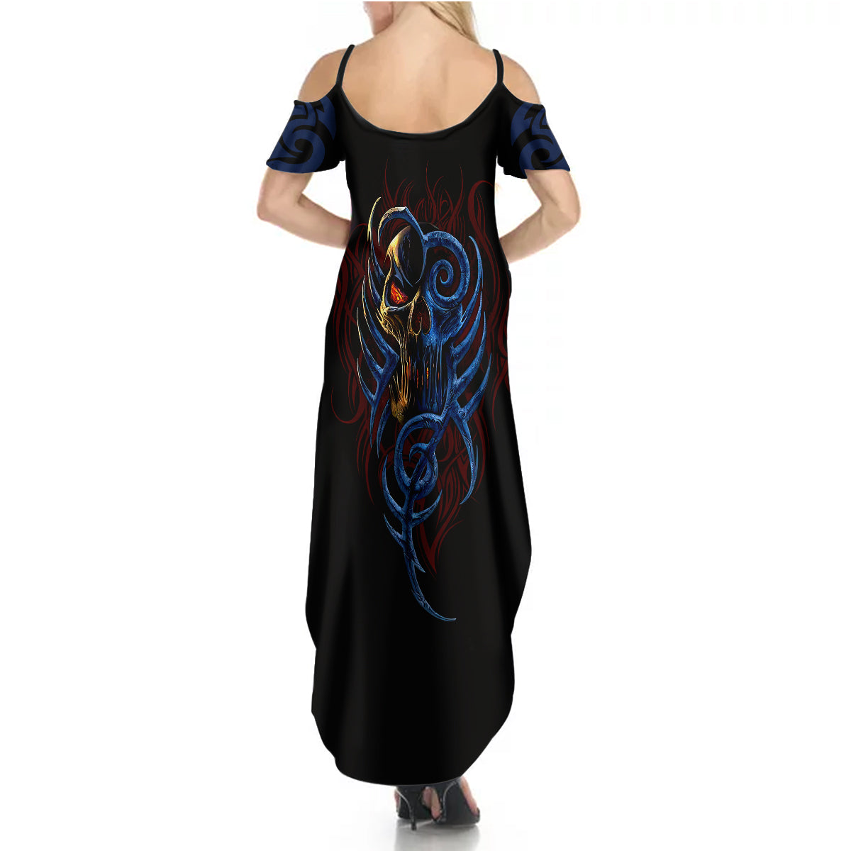 devil-skull-summer-maxi-dress-devil-face-scream