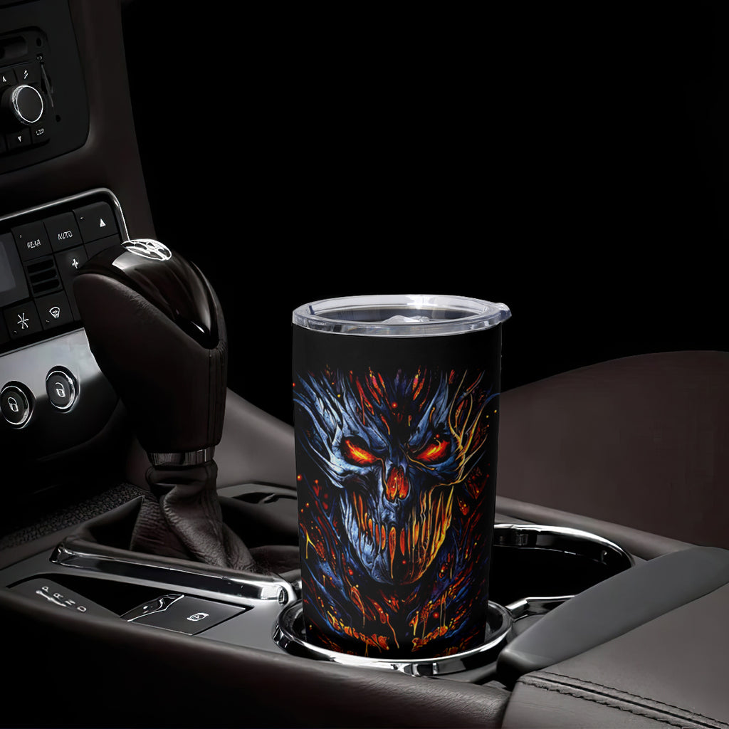 Devil Skull Tumbler Cup Devil Face Scream