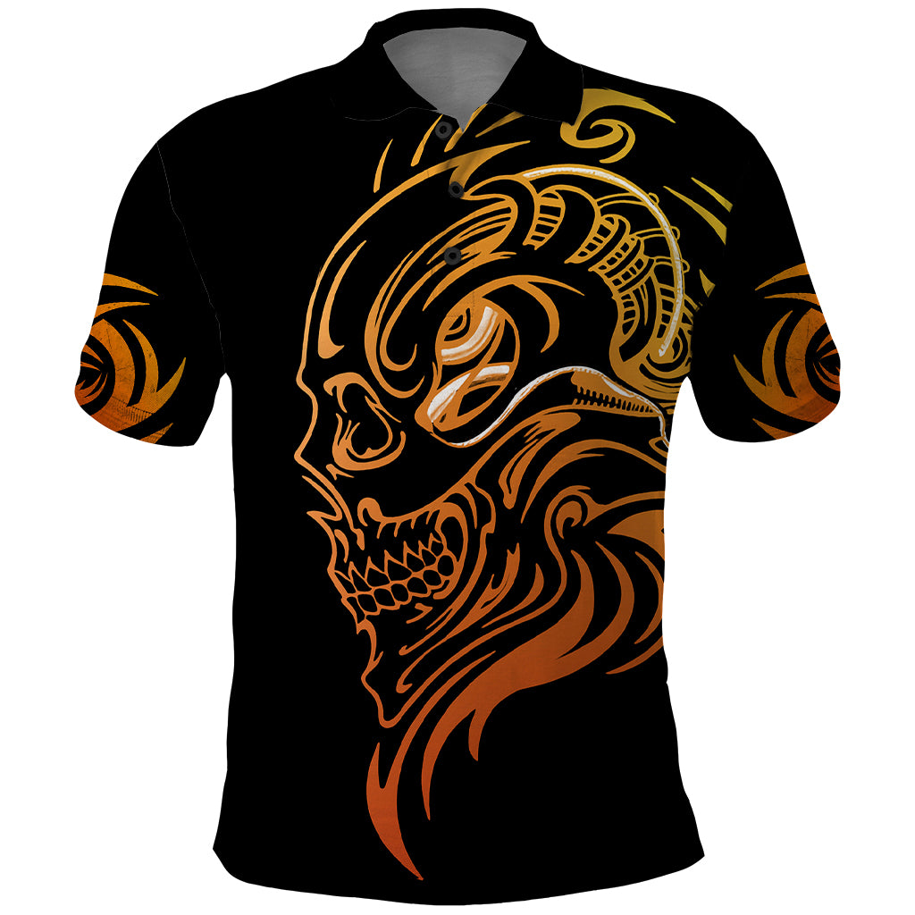 tattoo-skull-polo-shirt-golden-skull-face-tattoo