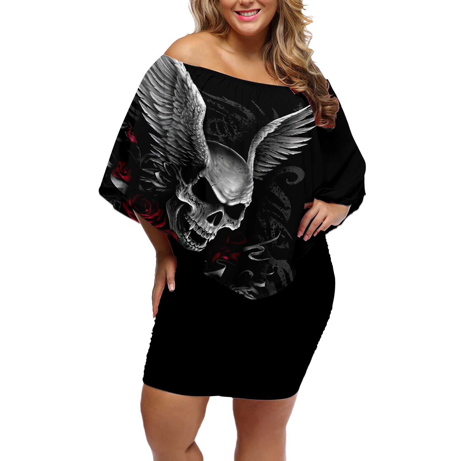 wings-rose-skull-off-shoulder-short-dress-romantic-rose-skull-wings