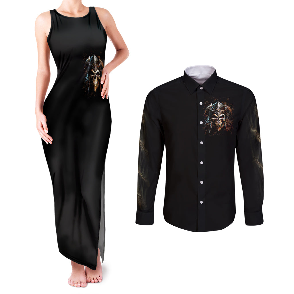warrior-skull-couples-matching-tank-maxi-dress-and-long-sleeve-button-shirts-the-warrior-replies-iam-the-storm