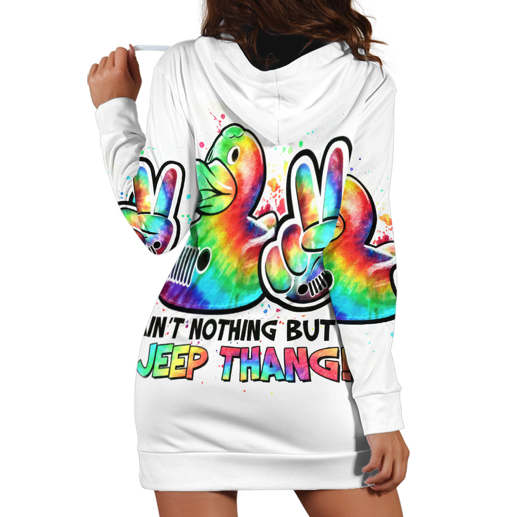 Duck Jeep Hoodie Dress Ain't Nothing But A Jeep Thang