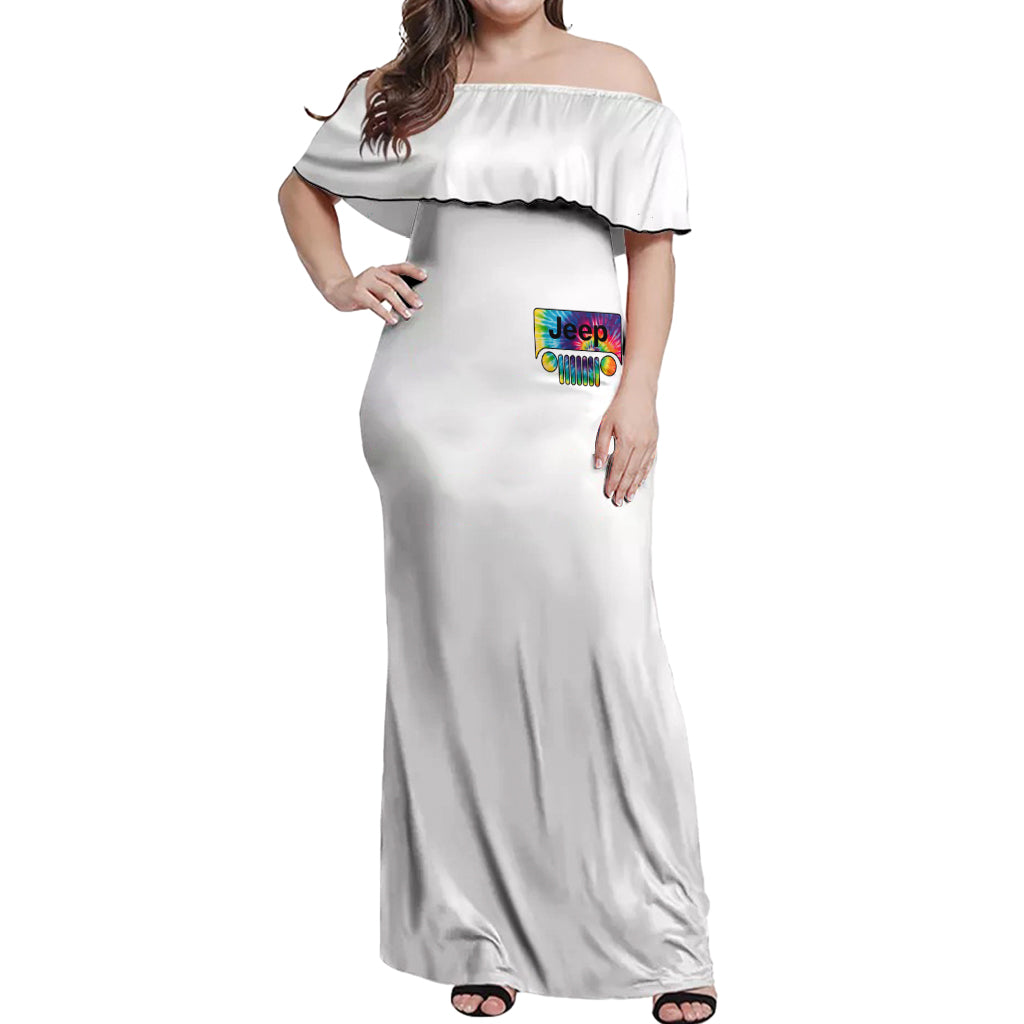 Duck Jeep Off Shoulder Maxi Dress Ain't Nothing But A Jeep Thang