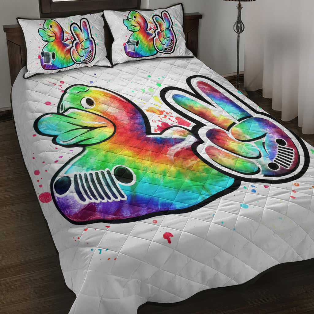 Duck Jeep Quilt Bed Set Ain't Nothing But A Jeep Thang